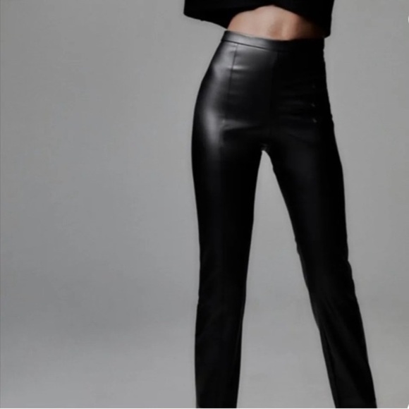 Zara Pants - Zara women’s NWT Vegan Faux Leather Leggings pants black NWOT